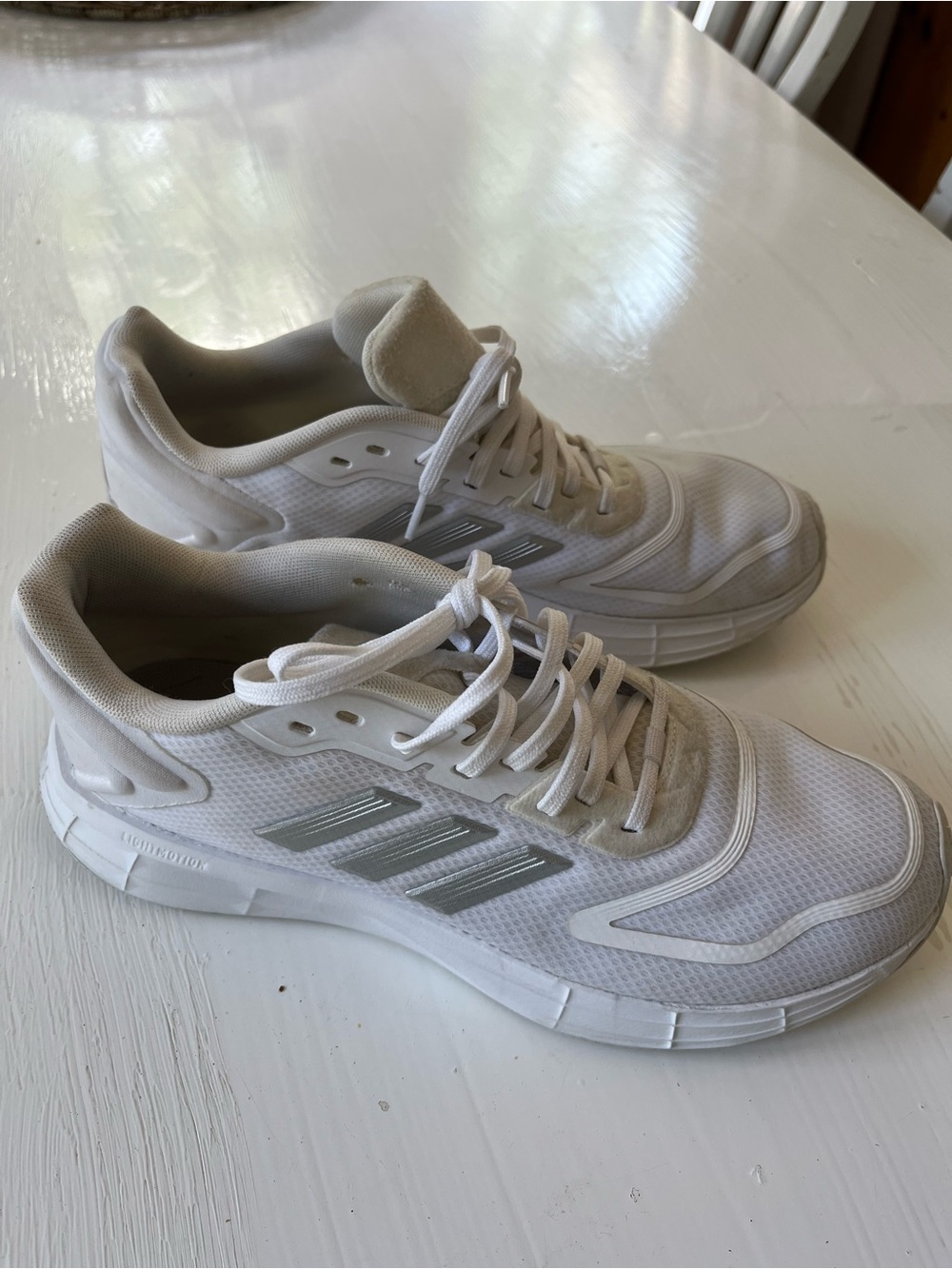 adidas White and silver Women’s Athletic Sneakers